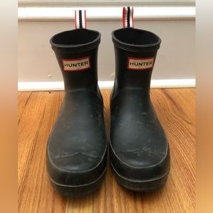 Hunter short original play rain boots, black. Size 38 / 7.5